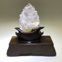 Cargar imagen en el visor de la galería, Golden Healer Kitsune on Custom Wood Stand
