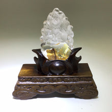 Cargar imagen en el visor de la galería, Golden Healer Kitsune on Custom Wood Stand

