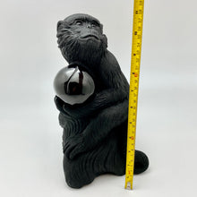 Cargar imagen en el visor de la galería, Hand Carved Obsidian Monkey (Large)
