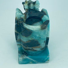 Cargar imagen en el visor de la galería, Caribbean Calcite Dragon Tealight Holder
