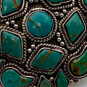 Turquoise Cluster Ring Size 6