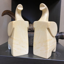 Load image into Gallery viewer, Soapstone Kissing Elephants Bookends, Kenya
