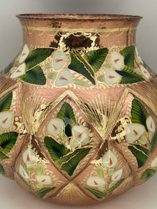 Large Round Copper Vase from Santa Clara Del Cobre