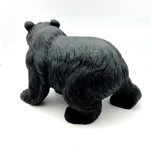 Hand Carved Obsidian Bear