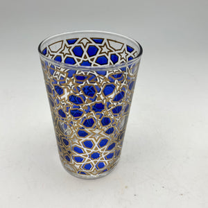 Moroccan Colored Tea Glass - Retro Pattern